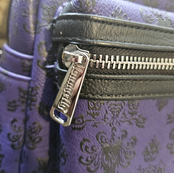 💜 Disney Parks Loungefly X Haunted Mansion Wallpaper Backpack NWT - Picture 2 of 9